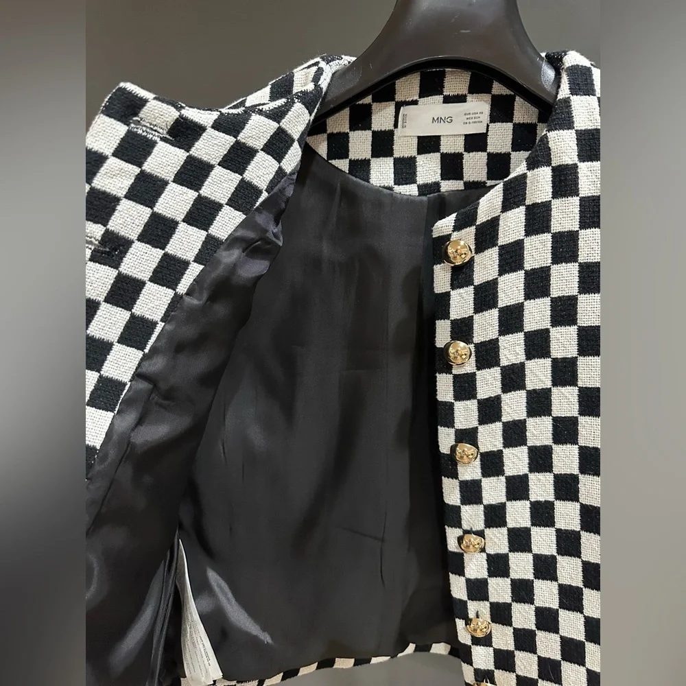 Mango Checked Texture Jacket - Picture 4 of 4